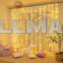 Гирлянда штора Водопад 240 led 2 х 1,5 м Теплый белый